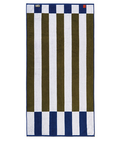 Typical Offset Stripe Bath Towel Studio Navy/ Moss Green/Workshop White