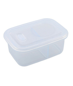Minimal Silicone Container with Divider Clear