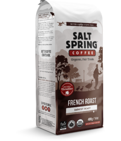 Salt Spring Coffee French Roast Darkest Roast Whole Bean Coffee