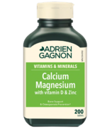 Adrien Gagnon Calcium Magnésium avec Vitamine D & Zinc