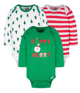 Gerber Childrenswear Baby Onesie Set à manches longues Happy Jolly