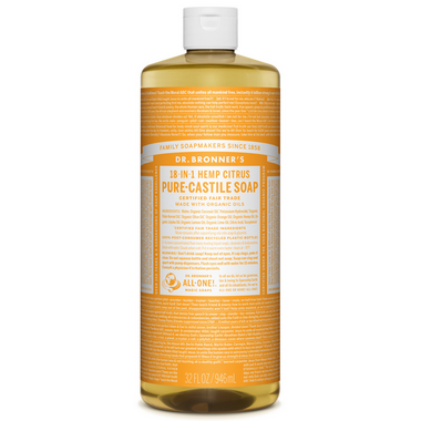 Dr. Bronner\'s Organic Pure Castile Liquid Soap Citrus Orange 32 Oz Dr. Bronner\'s Organic Pure Castile Liquid Soap Citrus Orange 32 Oz