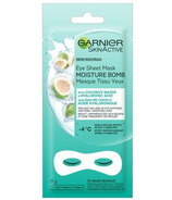 Garnier SkinActive Moisture Bomb Masque en feuille éclaircissant pour les yeux, eau de noix de coco