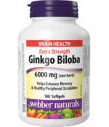 Webber Naturals Ginkgo Biloba Extra Strength 6000mg