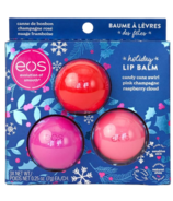 eos Holiday Collection Champagne/Raspberry/Candy Cane Lip Balm