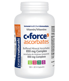 Ascorbates de vitamine C-Force 9 de Prairie Naturals