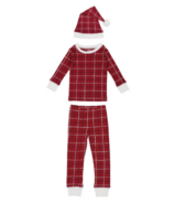 L'ovedbaby Organic Holiday Kids' PJ & Cap Set Santa Baby