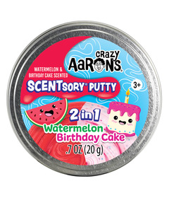 Crazy Aaron's Thinking Putty Scentsory Putty Duos Watermelon Bday Cake