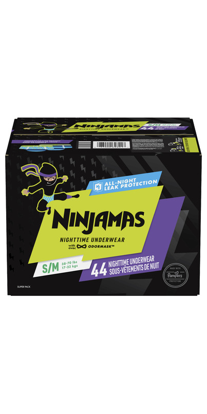 Ninjamas Nighttime Bedwetting Underwear Boys S/M (38-70 lbs), 44 ct -  Baker's