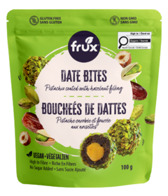 Frux Date Bites Pistachio with Hazelnut Cream Filling