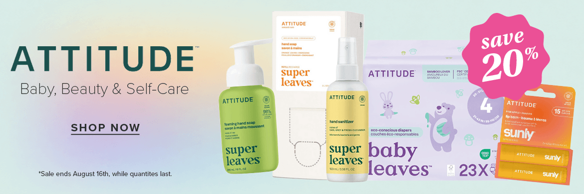 Save 20% on ATTITUDE Baby, Beauty & Self-Care