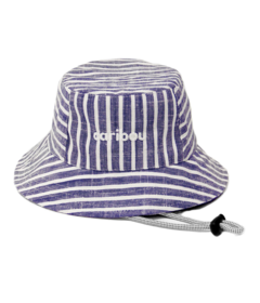 Caribou Bucket Hat Striped Indigo
