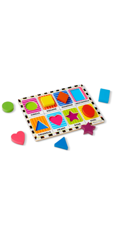 Melissa & doug shapes best sale chunky puzzle