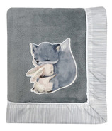 Simmons Kids Plush Baby Blanket Grey