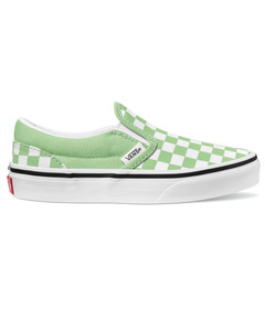 Vans Kids Slip-On V Shoe Color Theory Checkerboard Pistachio Green