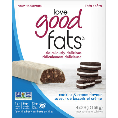 Love Good Fats Cookies & Cream Bars Love Good Fats Cookies & Cream Bars