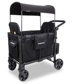 WonderFold Elite W2 Pro Double Stroller Wagon Black