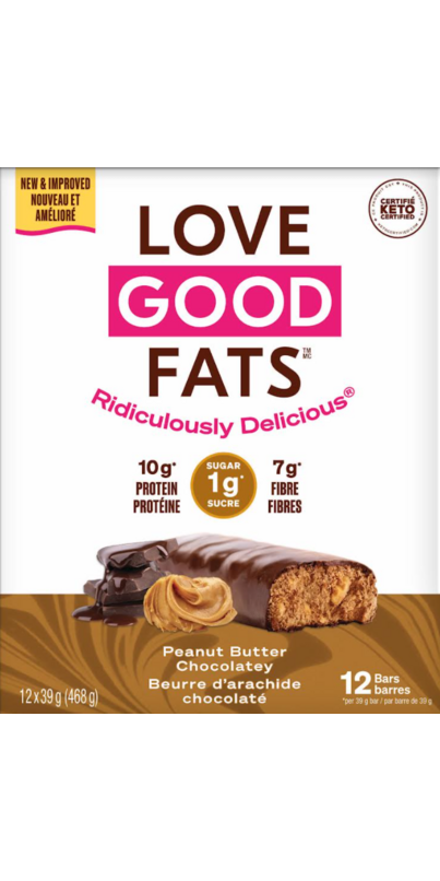 Buy Love Good Fats Peanut Butter Chocolate Bar Case at Well.ca | Free ...