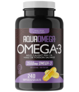 AquaOmega Omega-3 Huile de poisson à haute teneur en DHA Softgels