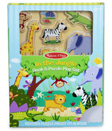 Melissa & Doug Book & Puzzle Play Set In The Jungle