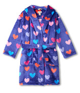 Hatley Kids Fuzzy Fleece Robe Hearts