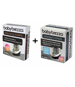 Baby Brezza Descaling & Detergent Tablets for Bottle Washer Pro Bundle 