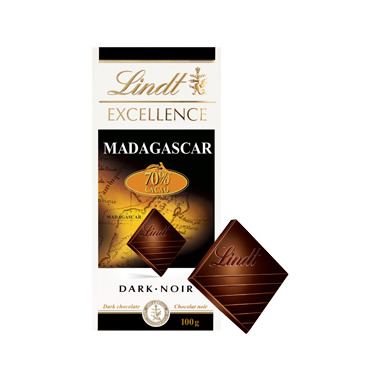 Barre Chocolat noir Lindt EXCELLENCE 70 % de cacao, 100g