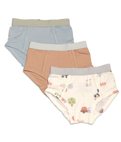 Silkberry Baby Bamboo Boys Briefs Pack Magic Cloud Toast Pumpkin Farm