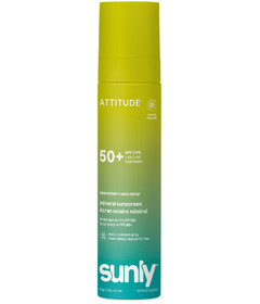 ATTITUDE Sunly Mineral Sunscreen Face & Body Spray SPF 50 Unscented