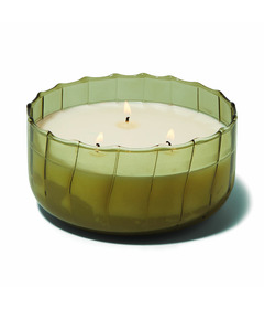 Paddywax Ripple Soy Candle Green Ribbed Glass Secret Garden