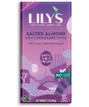 Barre de chocolat style lait aux amandes salées de Lily's Sweets