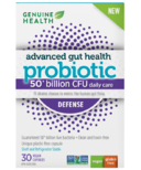 Genuine Health Advanced Gut Health Probiotic Defense 50 billion CFU