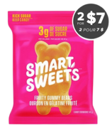 SmartSweets Fruity Gummy Bears Pouch 2 pour $7