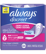 Always Discreet Very Light Bladder Control Long Liners 2 Gouttes