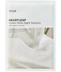 Anua Cream Night Solution Sheet Mask Heartleaf