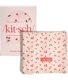 image of Kitsch XL Hair Towel Wrap Cherry Print with sku:330933