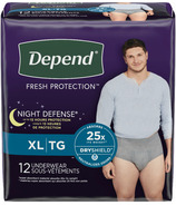 Depend Night Defense Men’s Incontinence Underwear Extra-Large