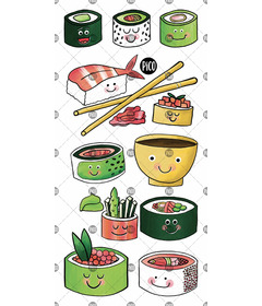 PiCO Temporary Tattoos Mini Sushi