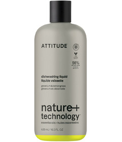 ATTITUDE Nature+ Dishwashing Liquid Geranium & Lemongrass