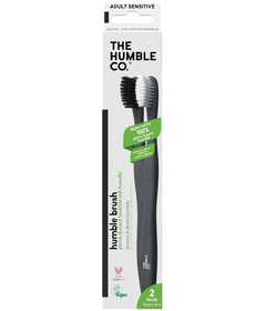 The Humble Co. Adult Plant Based Toothbrush Black/White