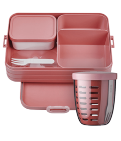 Coffret Bento Mepal et pot à fruits et légumes Mauve vif