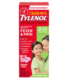 Tylenol Children's Fever & Pain Suspension Liquid Bubble Gum