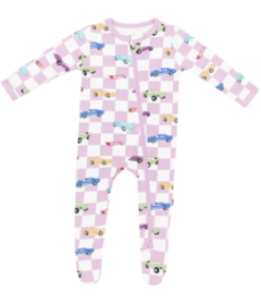 Kyte BABY Zippered Footie Hot Wheels Sparkles and Speed