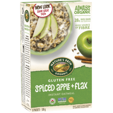 spiced organic path apple flax oatmeal instant nature
