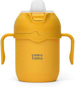 Como Tomo Insulated Toddler Tumbler with Silicone Straw + Spout Yellow