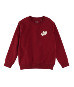 petit lem Heart to Heart Scarlet Sweatshirt Red Burgundy