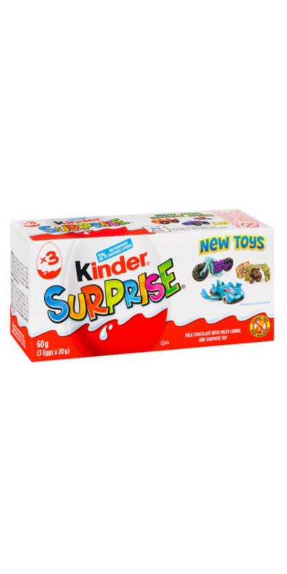 Kinder - Kinder Surprise - Oeufs en chocolat au lait avec jouet