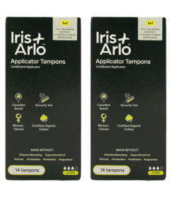 Iris + Arlo 100% Organic Cotton Applicator Tampons Super Bundle