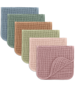 Comfy Cubs Muslin Burp Cloths Pack Multi Coloured
