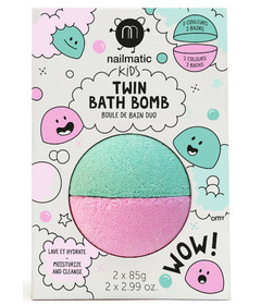 Nailmatic Twin Bath Bomb Pink and Lagoon Green